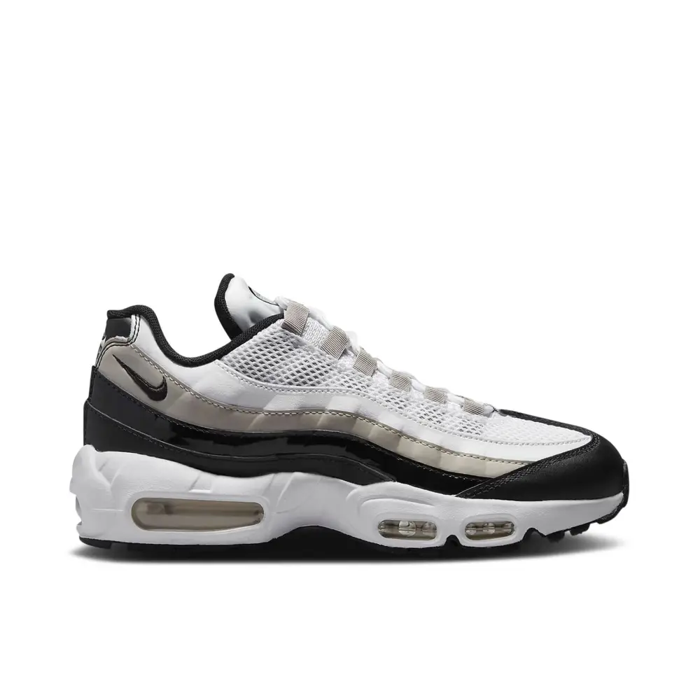 Nike Air Max 95 White Light Iron Ore Black Patent Womens 4AB288
