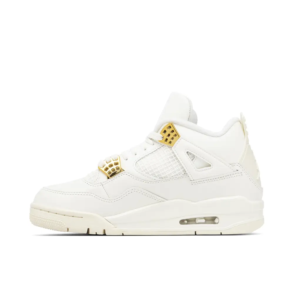 Air Jordan 4 Retro Sail Metallic Gold Womens 771D91731