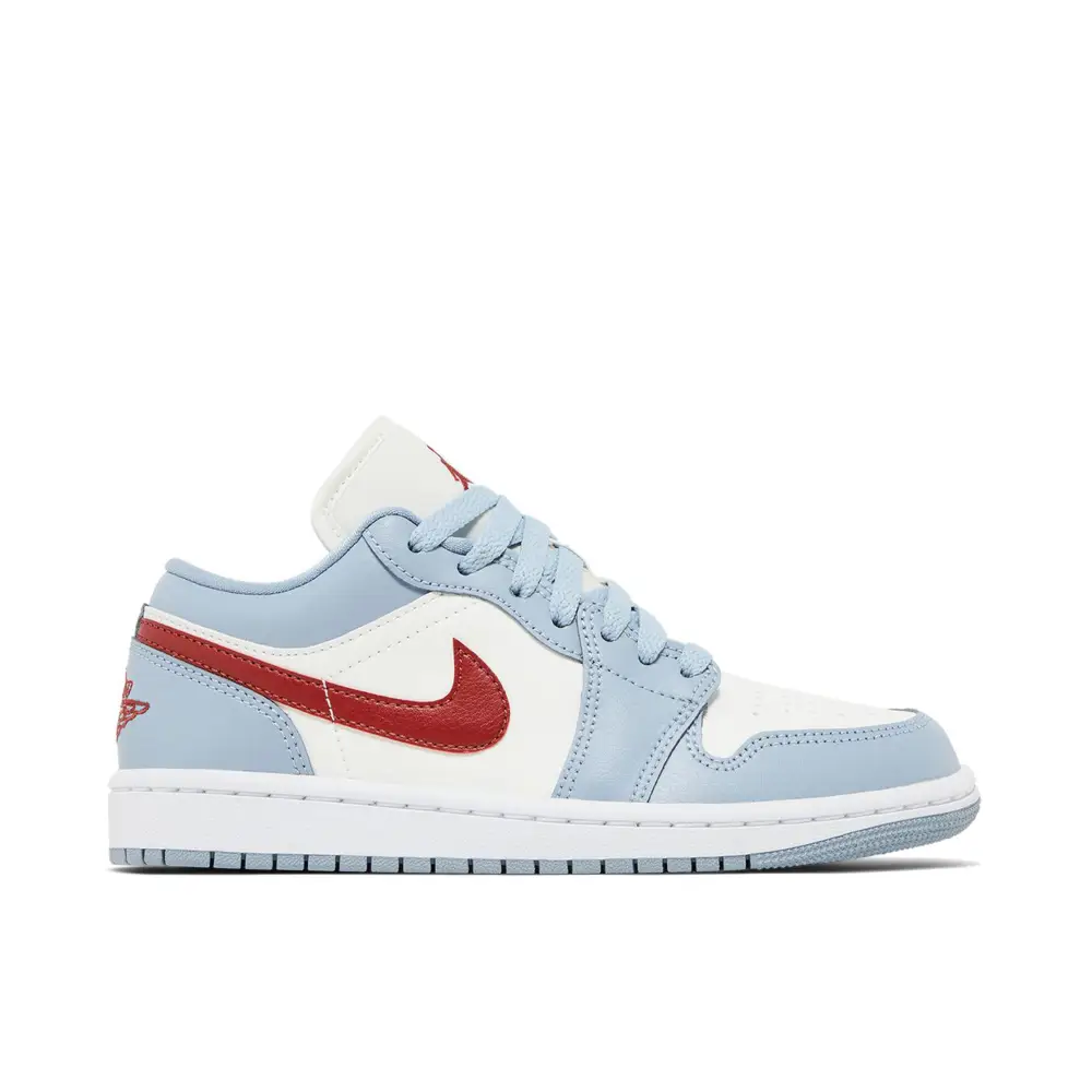 Air Jordan 1 Low Blue Whisper Dune Red Womens 