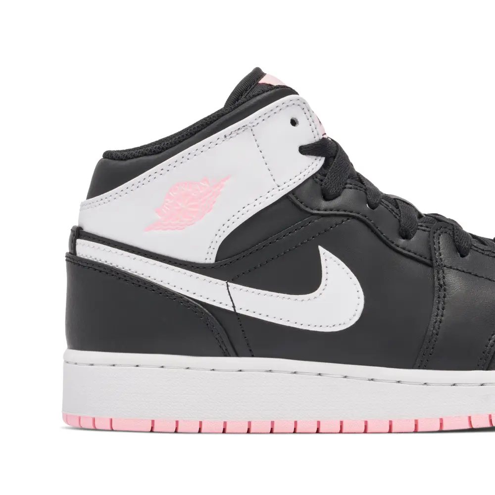 Jordan 1 Mid Black Arctic Pink GS