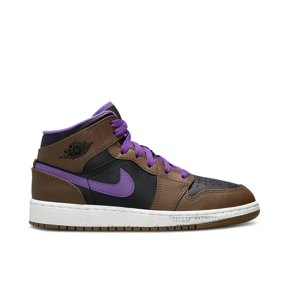 Air Jordan 1 Mid Purple Mocha GS 