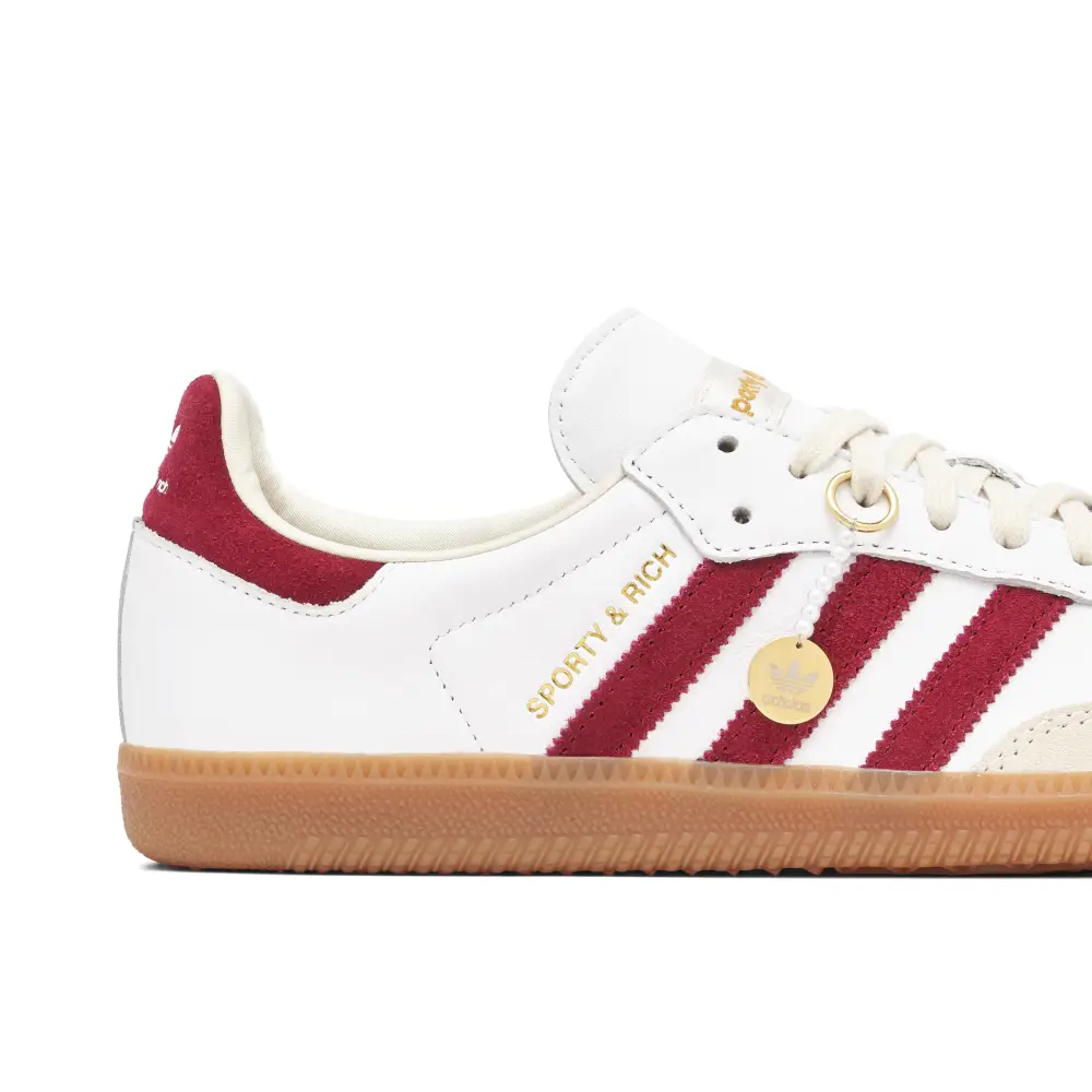 Adidas Samba OG x Sporty & Rich White Burgundy