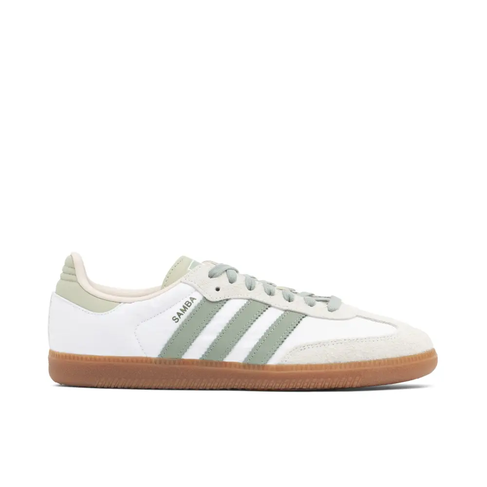 Adidas Samba OG Cloud White Silver Green Putty Mauve 