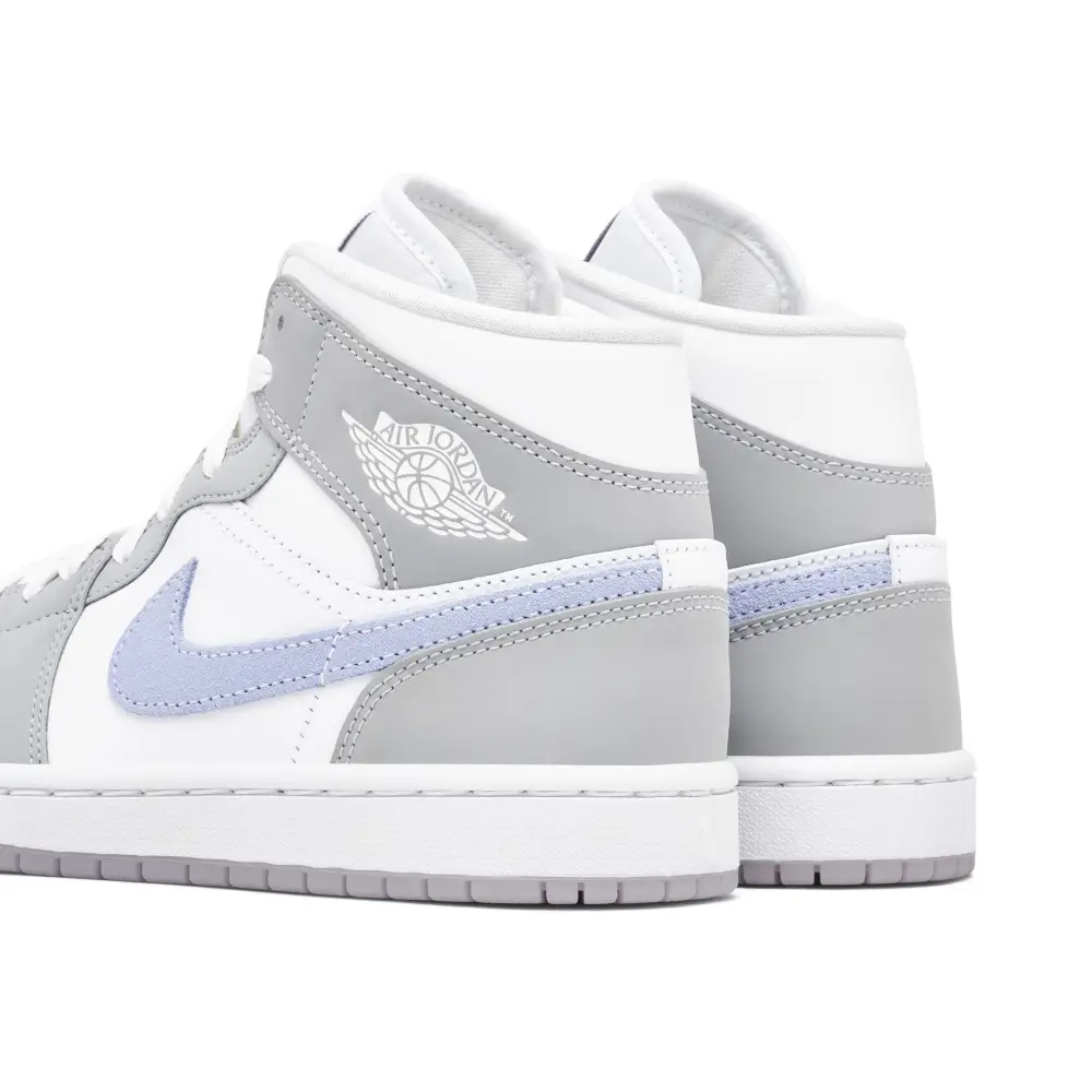 Air Jordan 1 Mid Grey Blue Womens 