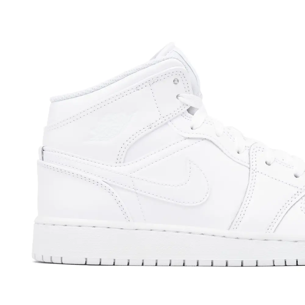 Air Jordan 1 Mid Triple White GS 2023 