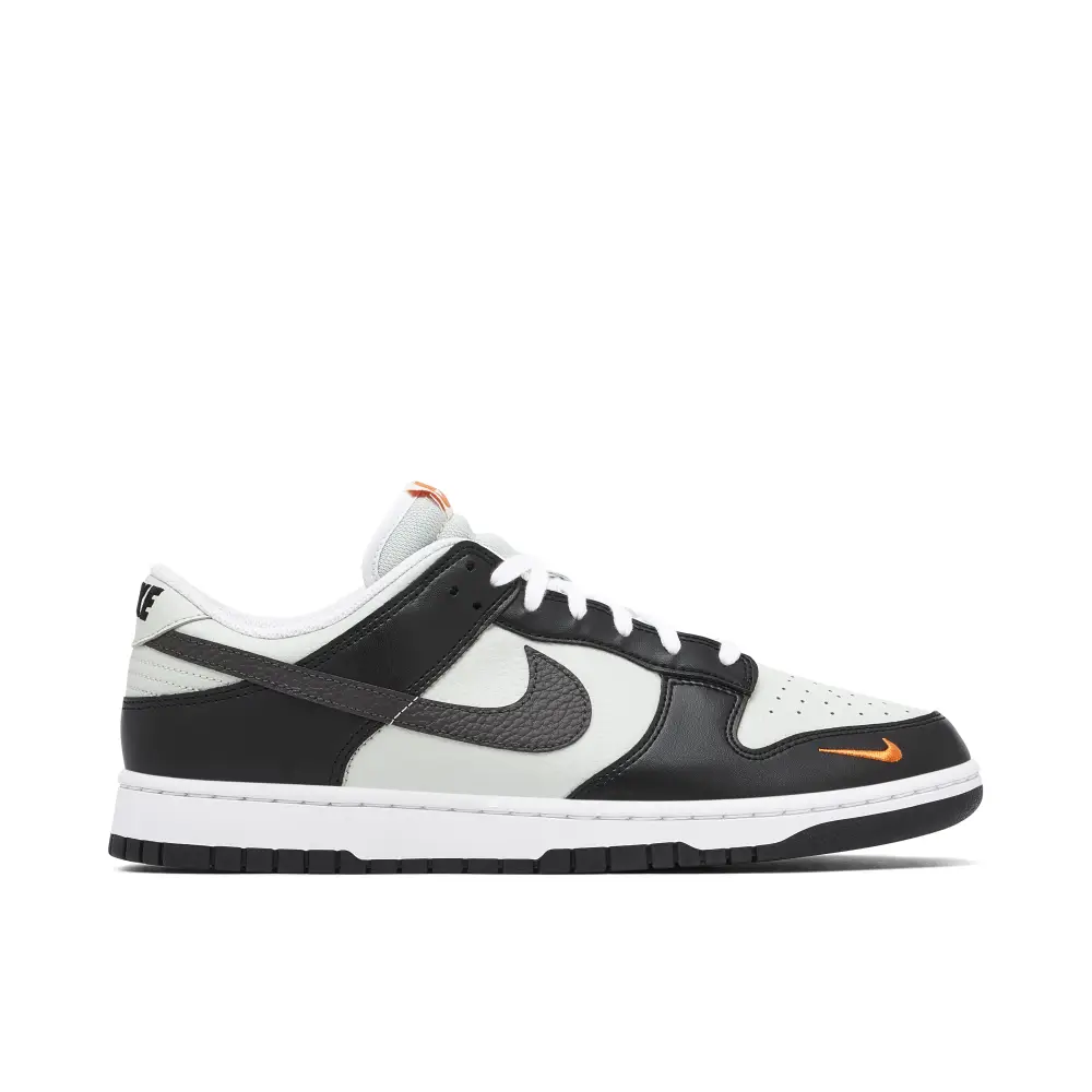Nike Dunk Low Mini Swoosh Black Grey Orange 
