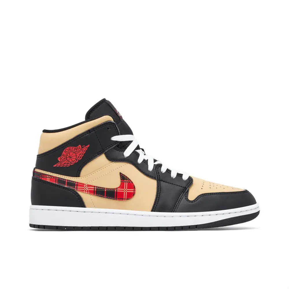 Air Jordan 1 Mid Tartan Swoosh 