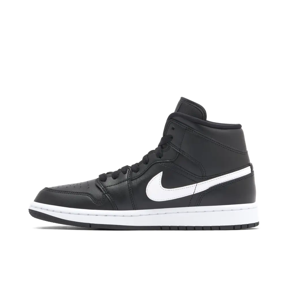 Jordan 1 Mid Black White Womens B1D826048