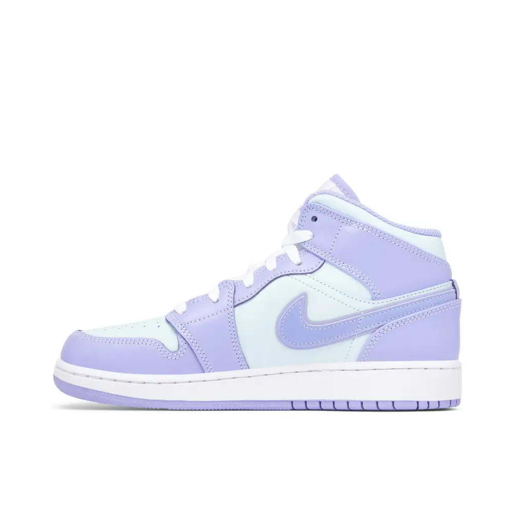 Air Jordan 1 Mid GS Purple Aqua 