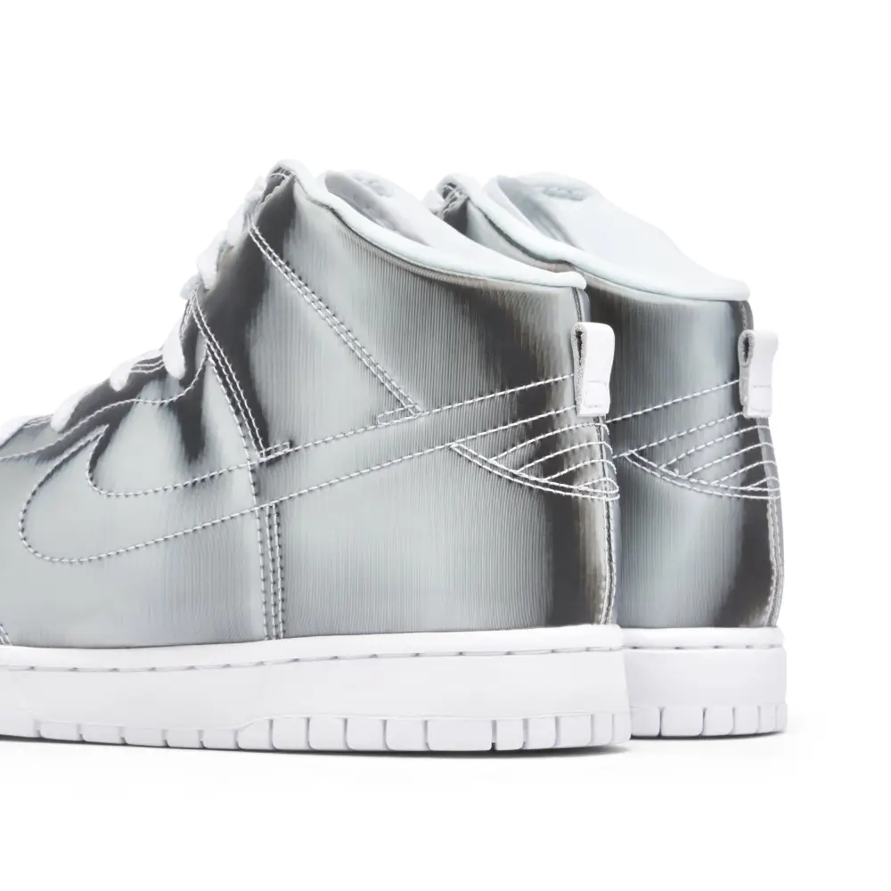 CLOT x Nike Dunk High Metallic Silver 