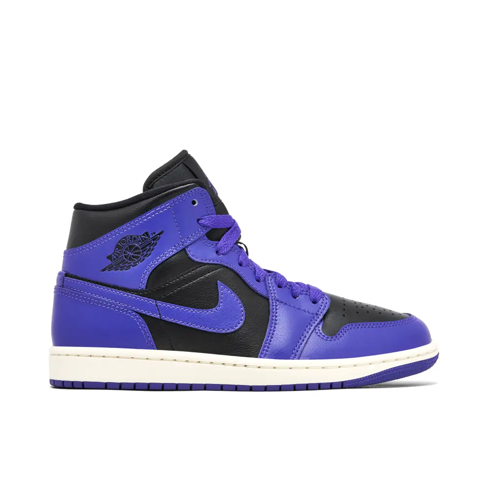 Air Jordan 1 Mid Purple Black Womens 