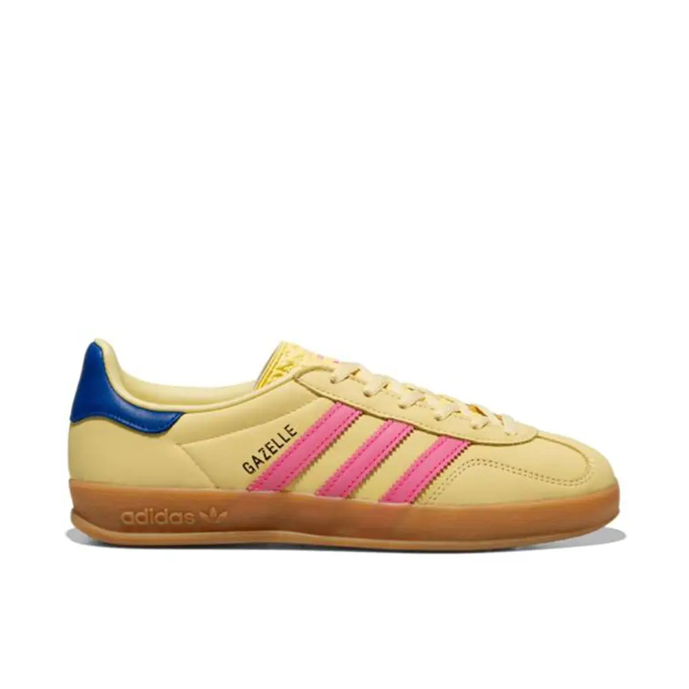 Adidas Gazelle Indoor Powder Yellow Lucid Pink Royal Womens 
