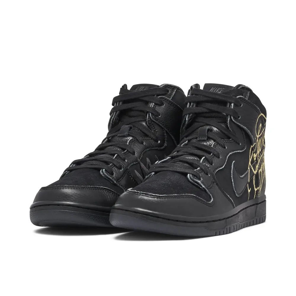 Nike SB Dunk High x FAUST Black Gold