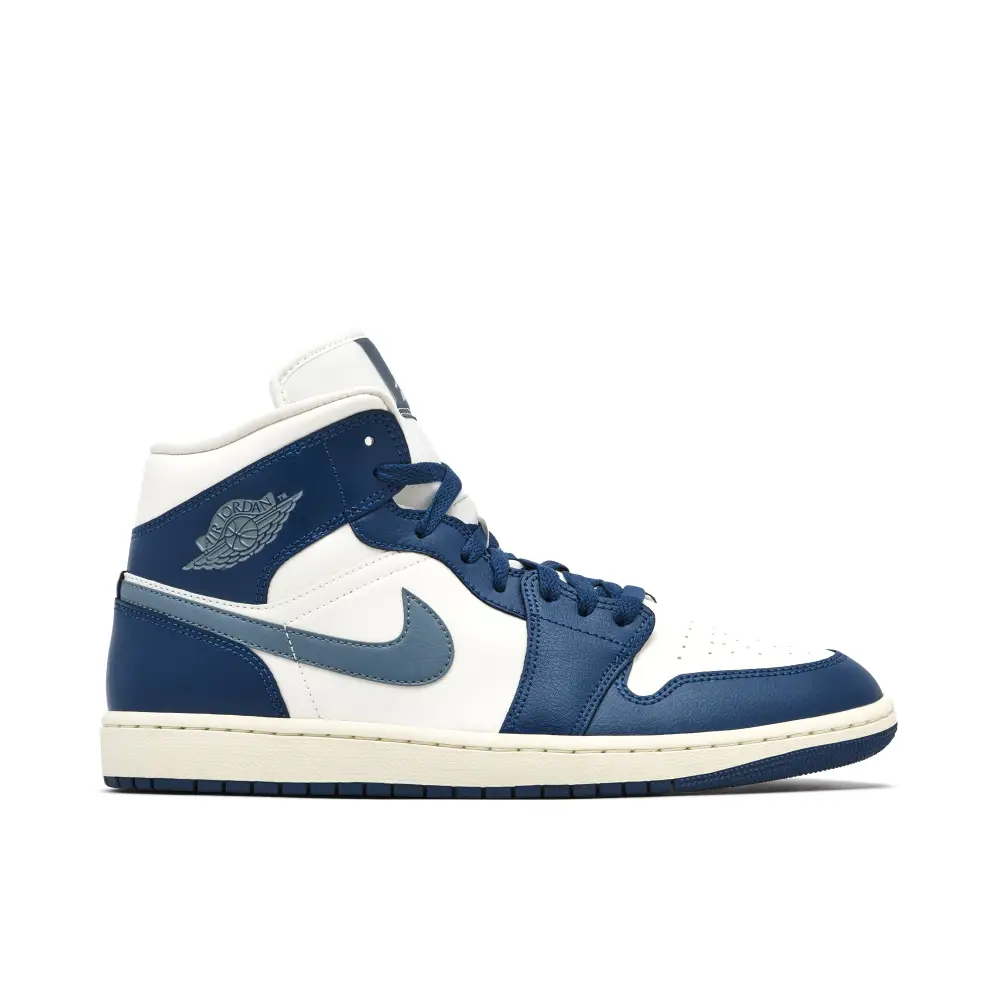 Air Jordan 1 Mid French Blue White Womens 