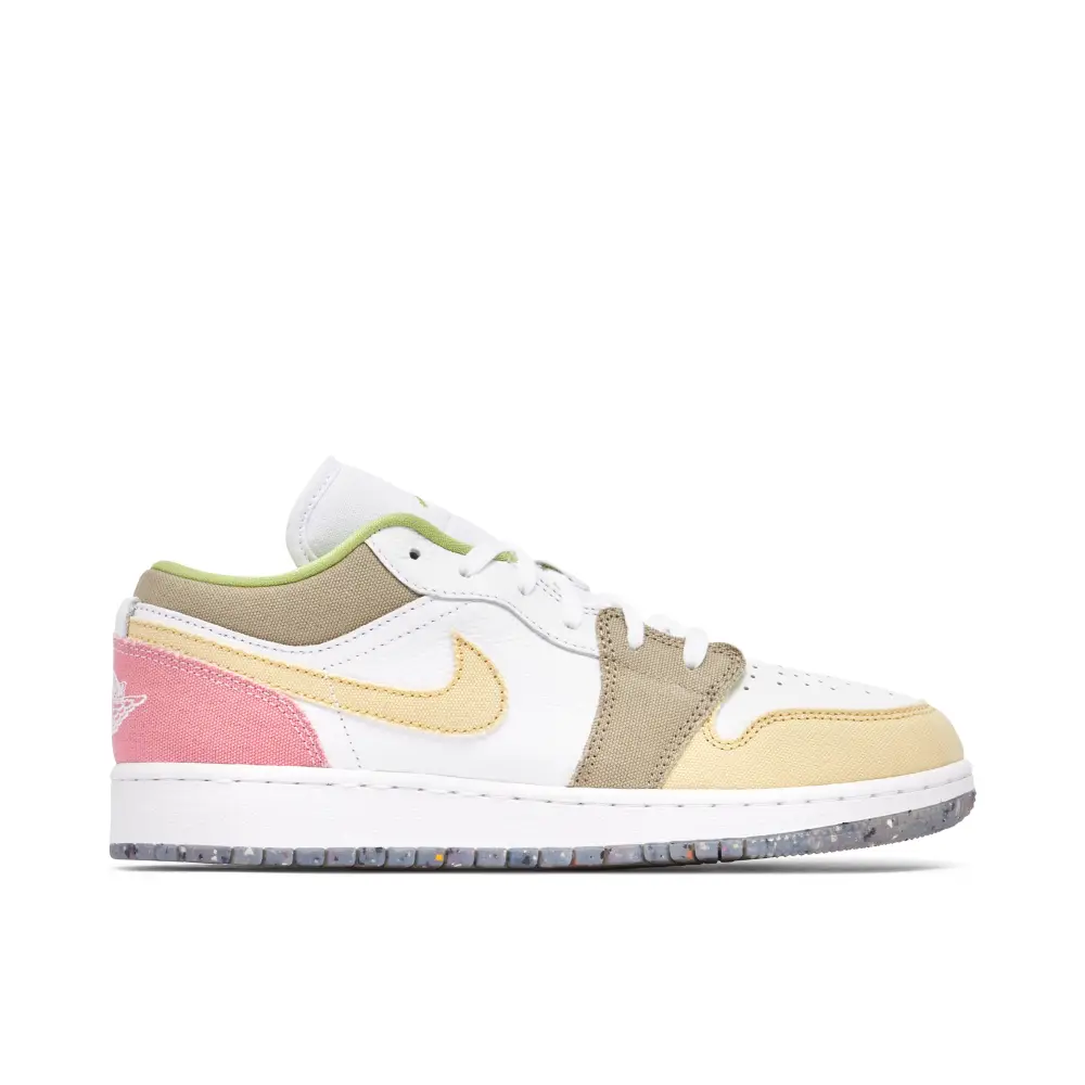 Air Jordan 1 Low Pastel Pink Green GS 