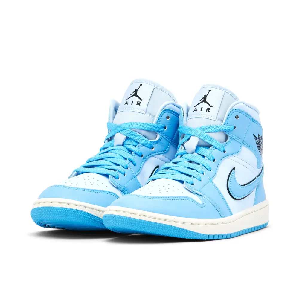 Air Jordan 1 Mid Ice Blue Womens 
