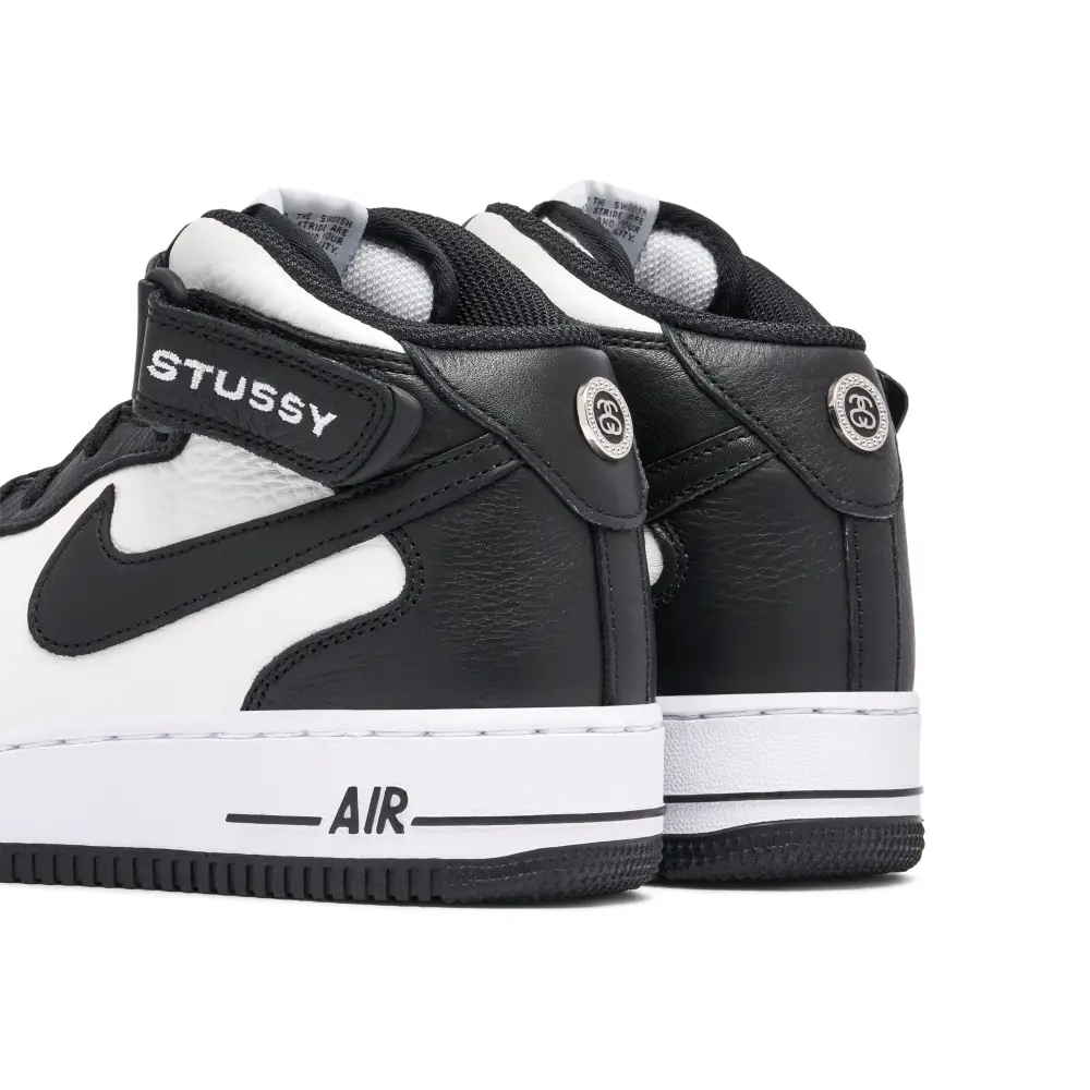 Stussy x Nike Air Force 1 Mid Black White 