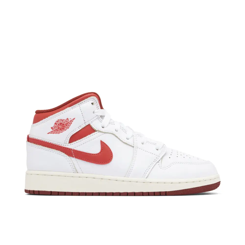 Air Jordan 1 Mid Dune Red GS 
