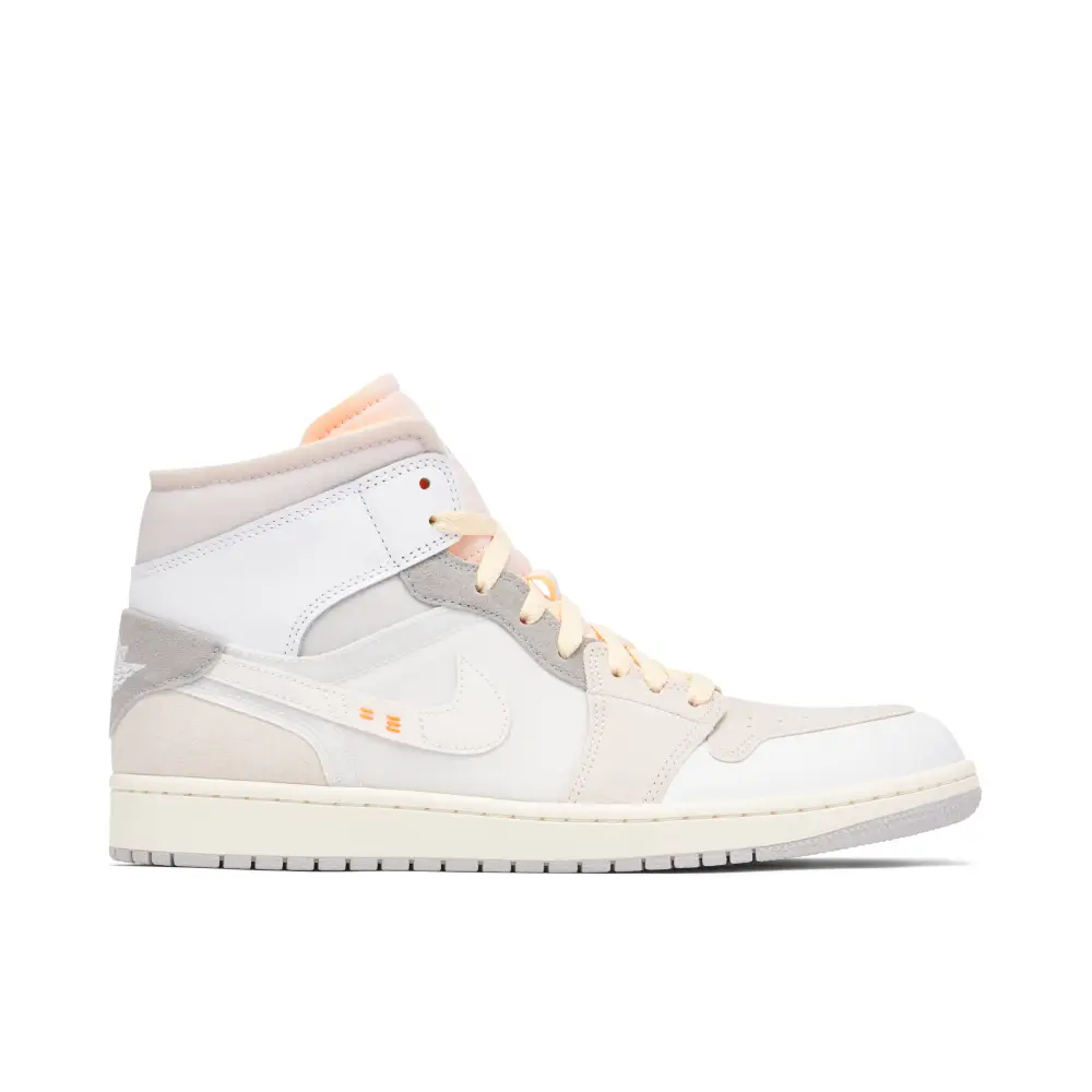 Air Jordan 1 Mid Craft Inside Out White Grey 