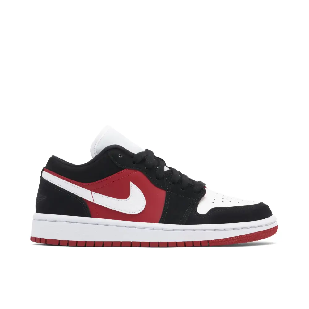 Air Jordan 1 Low Black White Gym Red Womens 