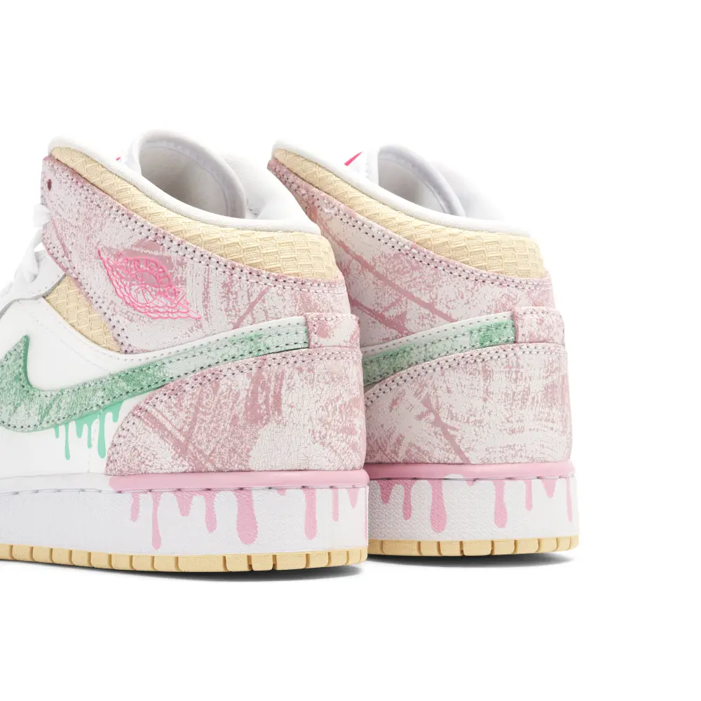 Air Jordan 1 Mid Paint Drip GS