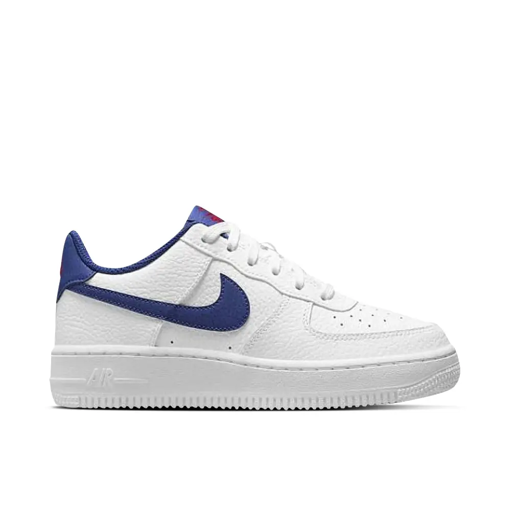 Nike Air Force 1 Low White Blue Swoosh GS 