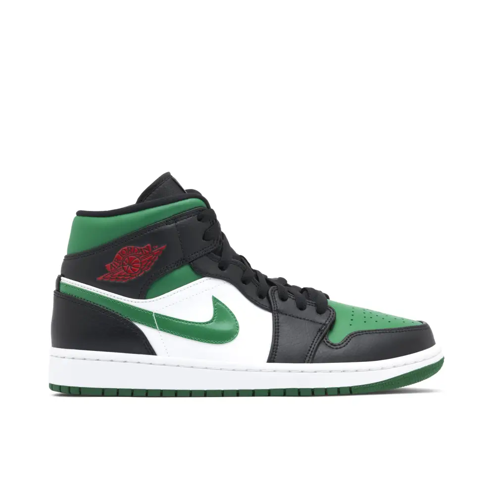 Air Jordan 1 Mid Green Toe 