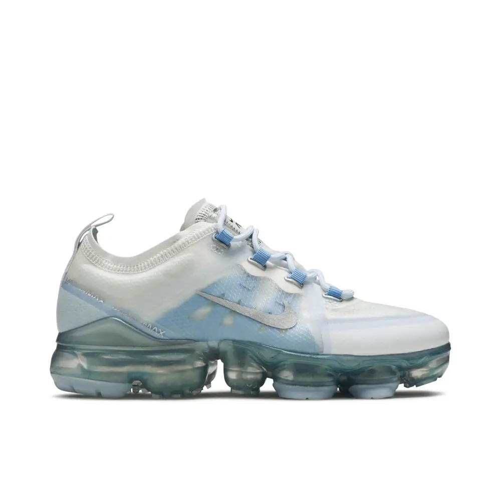 Nike Air VaporMax 2019 White Metallic Silver GS 
