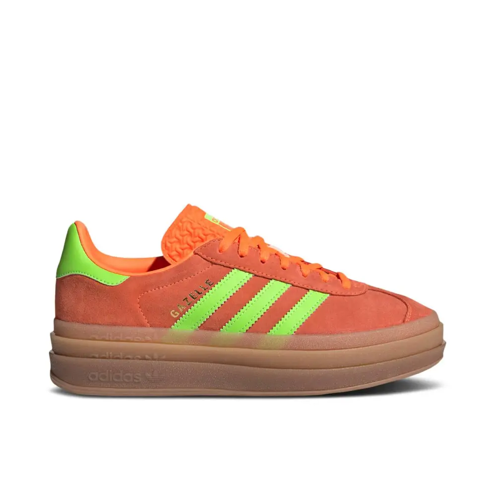 Adidas Gazelle Bold Solar Orange Green Womens 