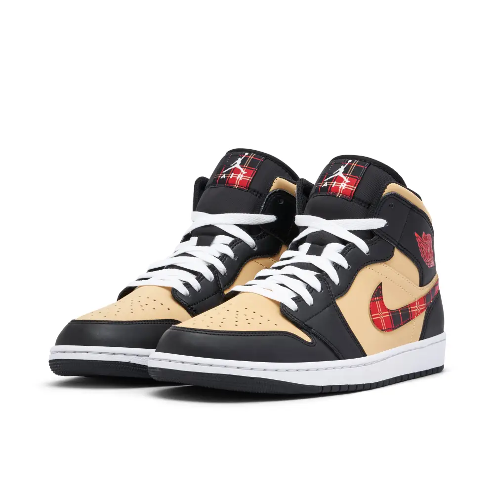 Air Jordan 1 Mid Tartan Swoosh 