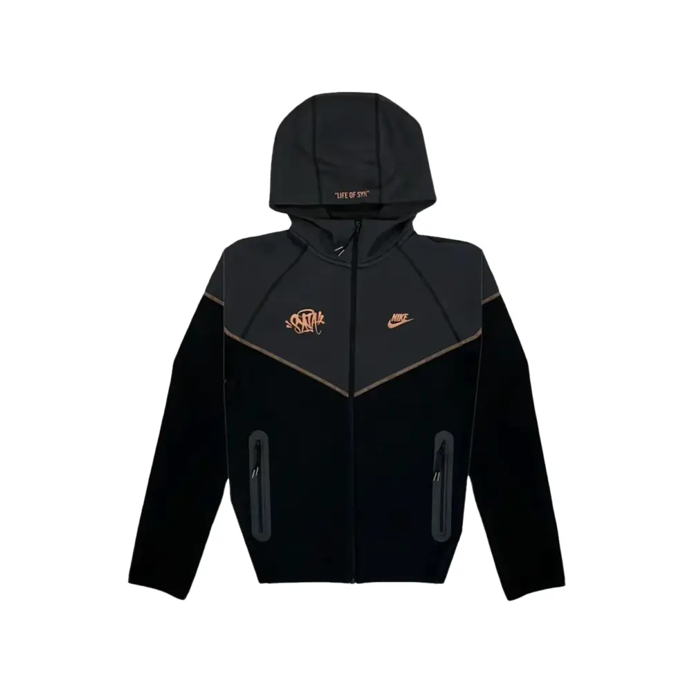 Nike Sportswear x Central Cee Tech Fleece Full Zip Hoodie Black/Metallic Red Bronze CE22821