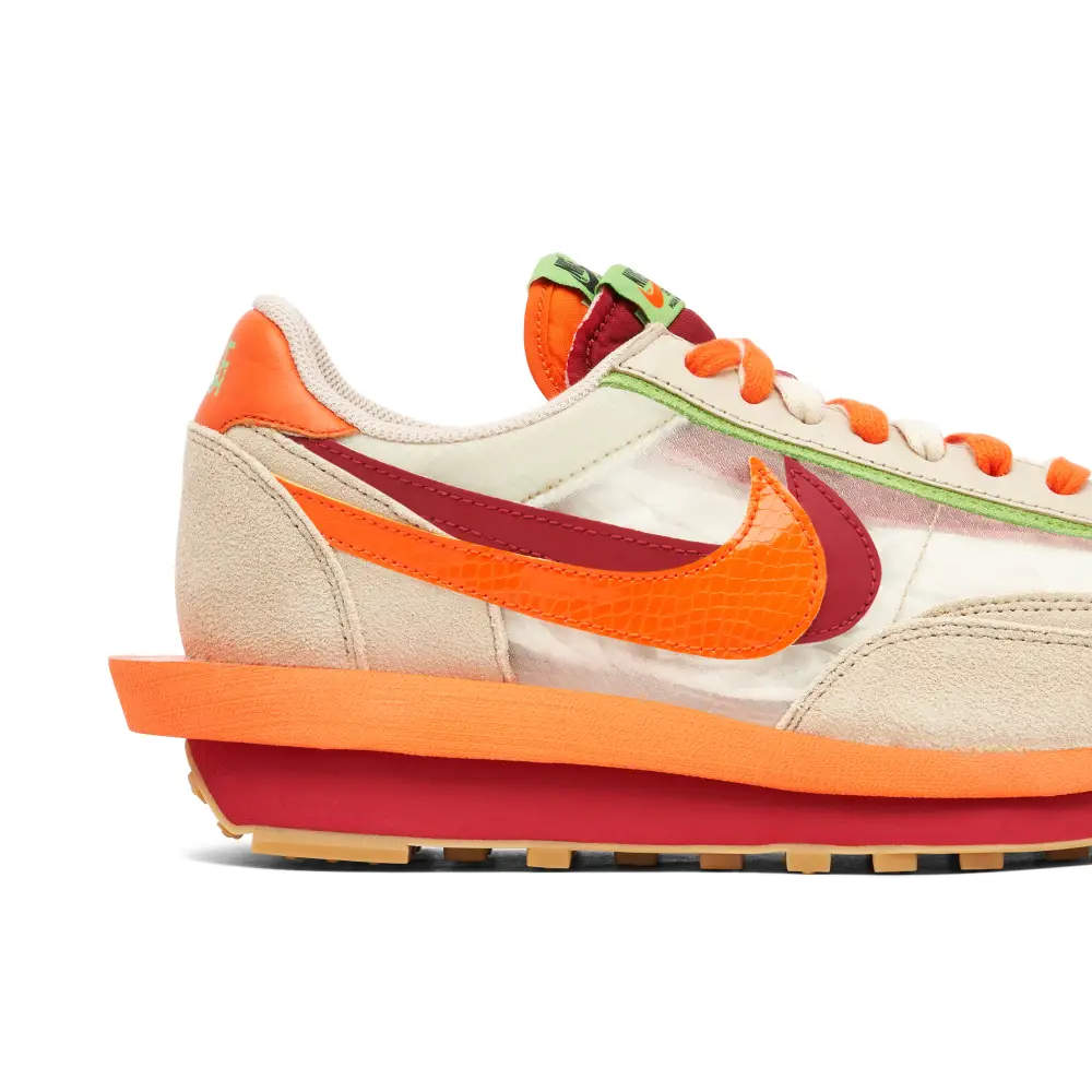 Nike LDWaffle x CLOT x Sacai Net Orange Blaze