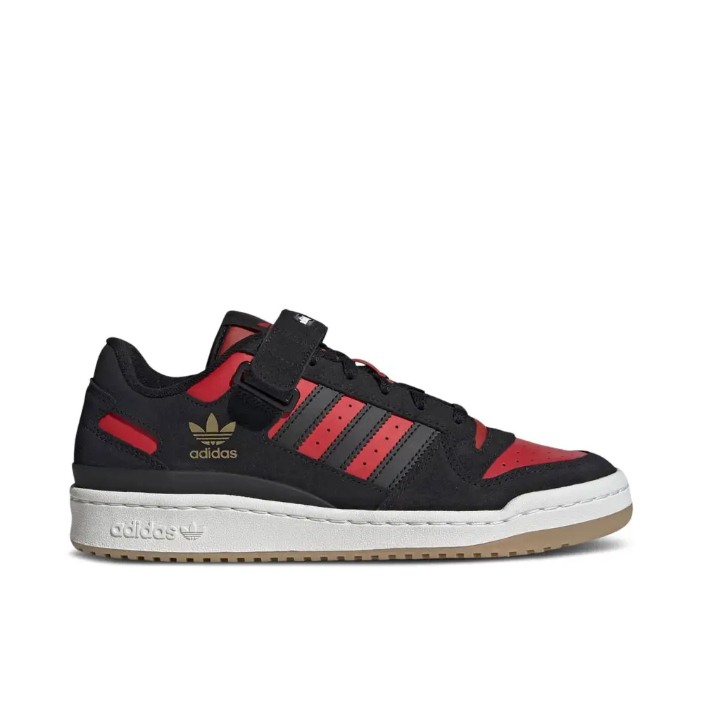 Adidas Forum Low Core Black Core Black Vivid Red FEAE5350