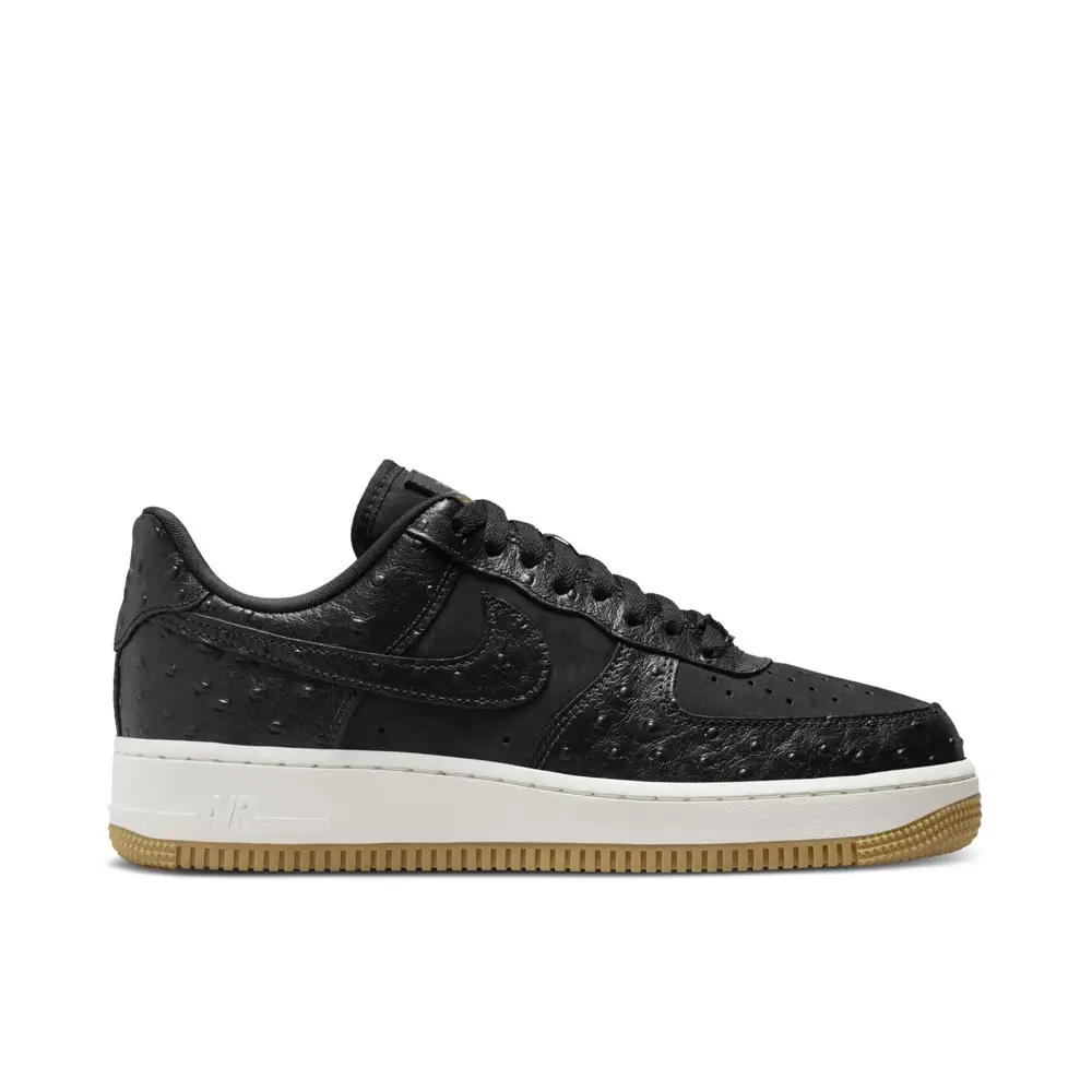 Nike Air Force 1 Low '07 Black Ostrich Gum Womens 