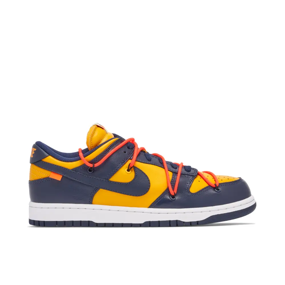 Off-White x Nike SB Dunk Low University Gold 