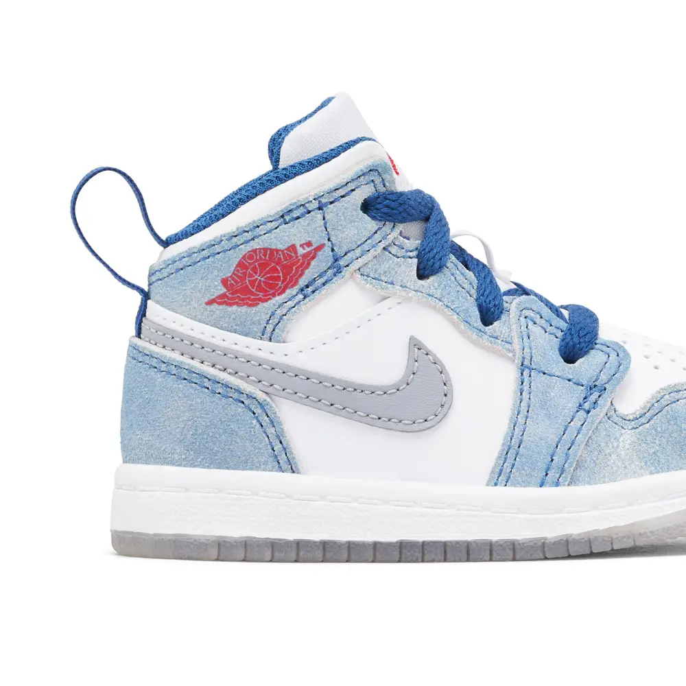 Air Jordan 1 Mid SE French Blue Fire Red TD 