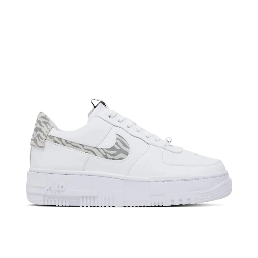 Nike Air Force 1 Low Pixel SE White Zebra Womens 
