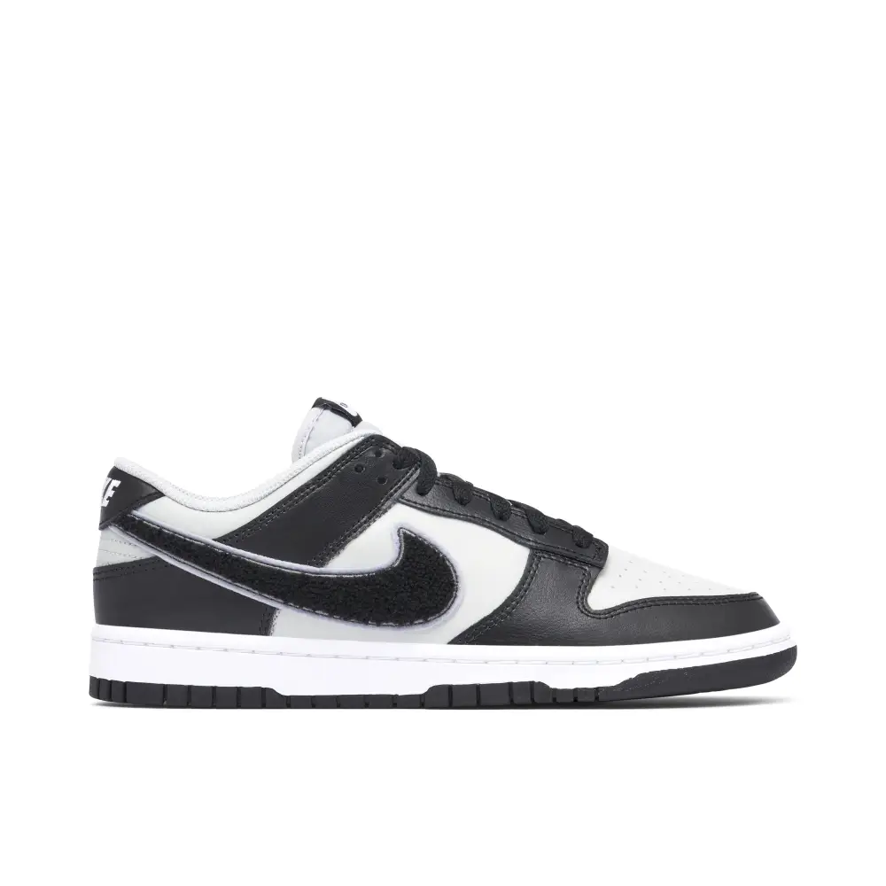 Nike Dunk Low Chenille Swoosh Black Grey C5EB35944