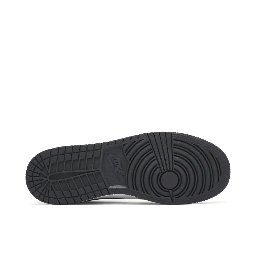 Air Jordan 1 Mid Metallic Gold Black White GS 