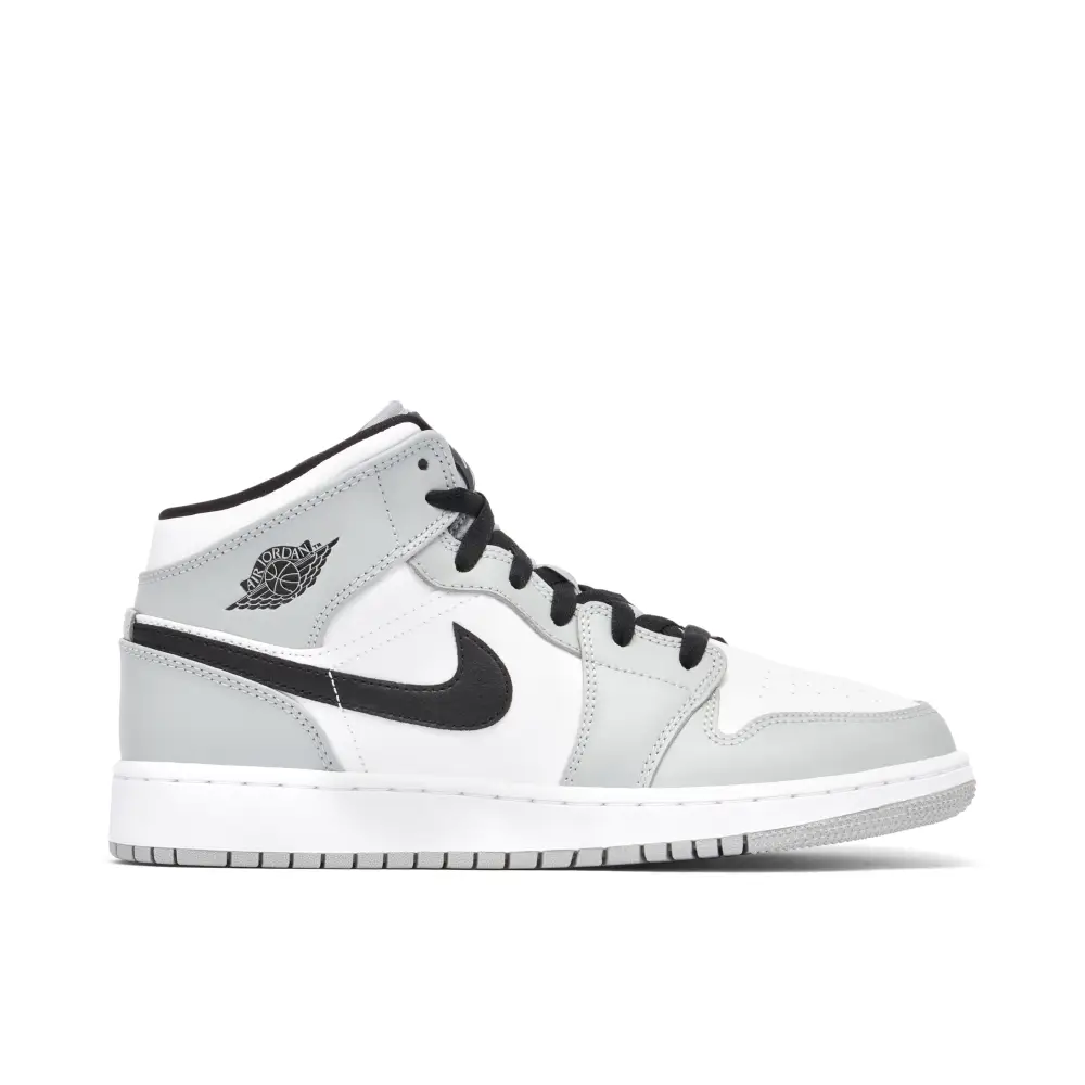 Air Jordan 1 Mid GS Light Smoke Grey