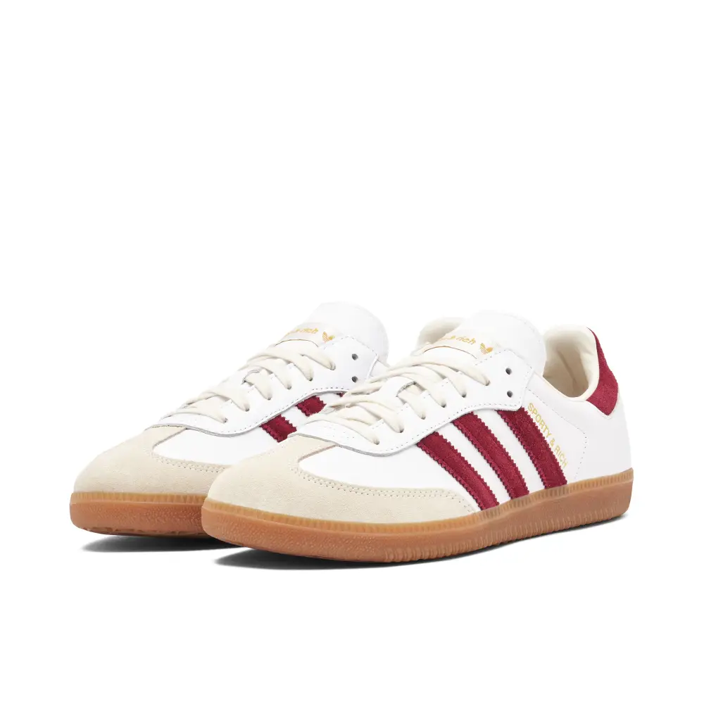 Adidas Samba OG x Sporty & Rich White Burgundy 