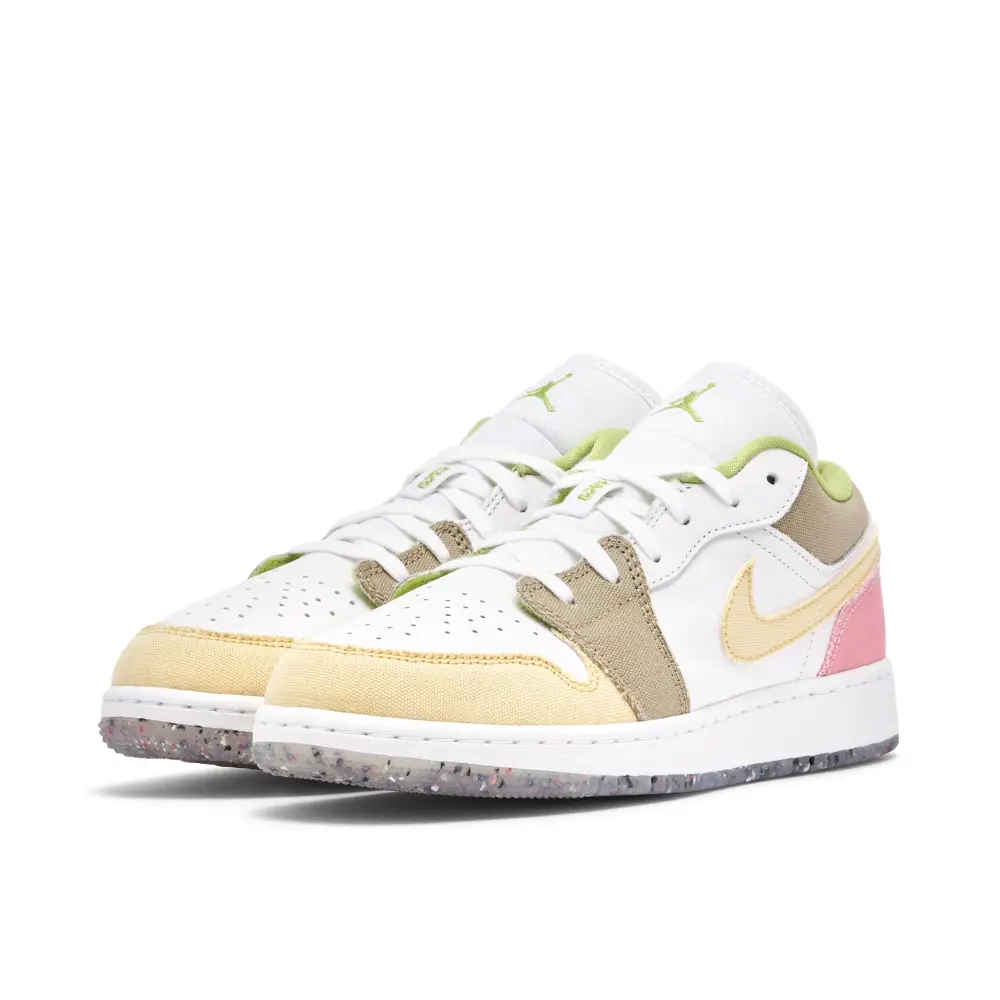 Air Jordan 1 Low Pastel Pink Green GS 