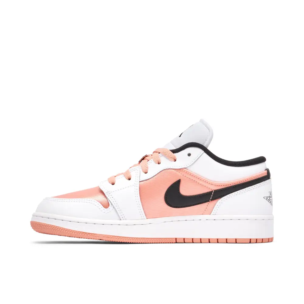 Air Jordan 1 Low White Light Madder Root GS 