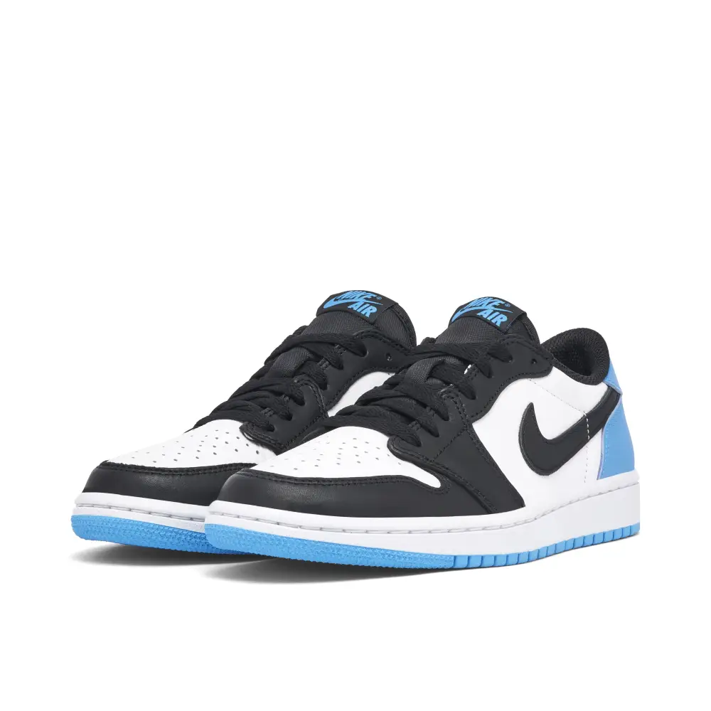 Air Jordan 1 Low Black Dark Powder Blue Womens 