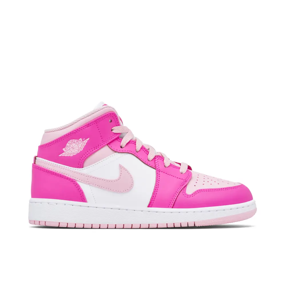 Air Jordan 1 Mid Fierce Pink GS 