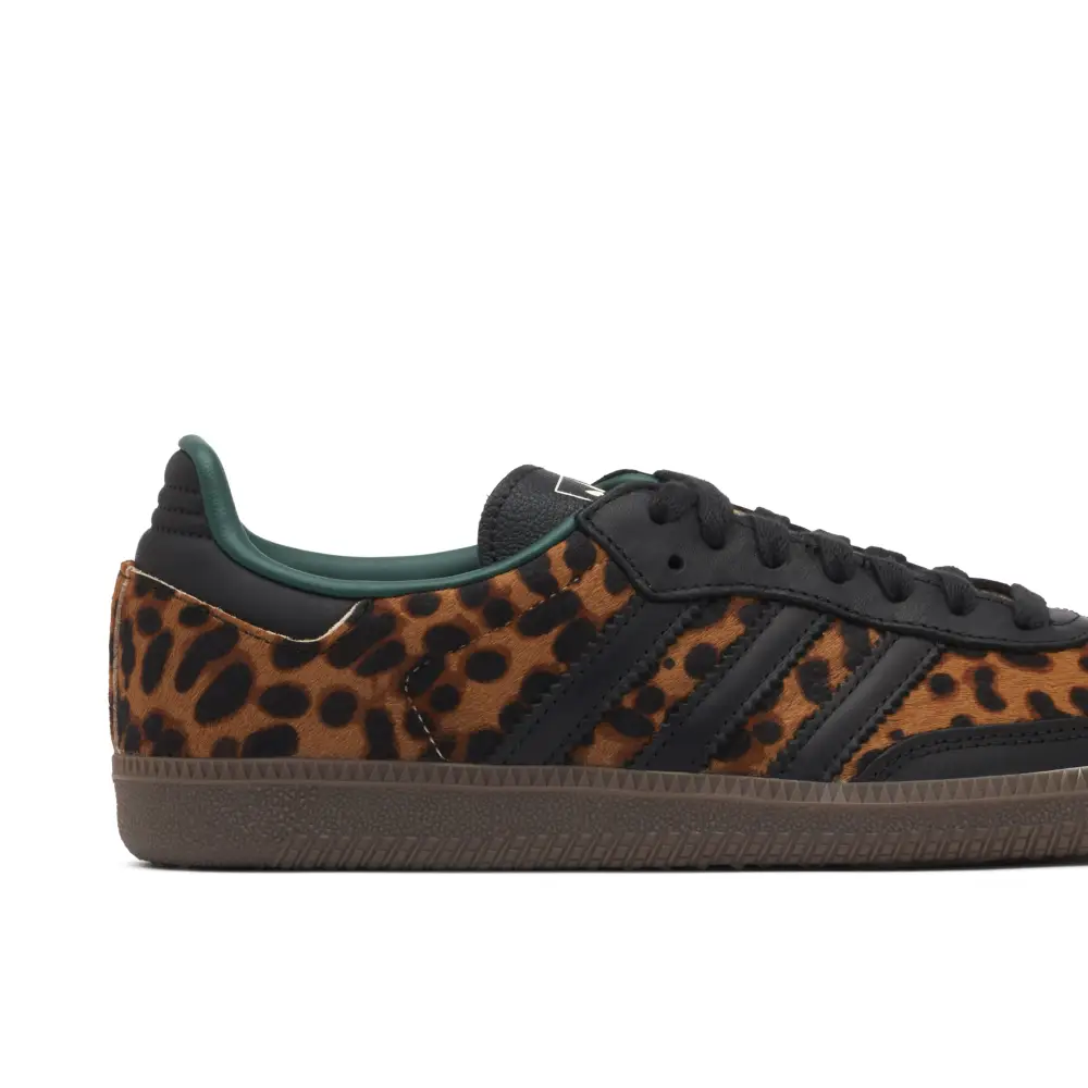 Adidas Samba OG Black Green Leopard Womens 
