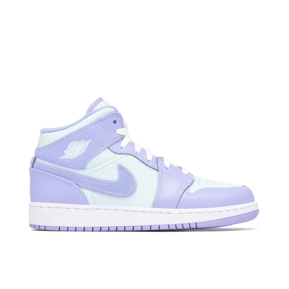 Air Jordan 1 Mid GS Purple Aqua 