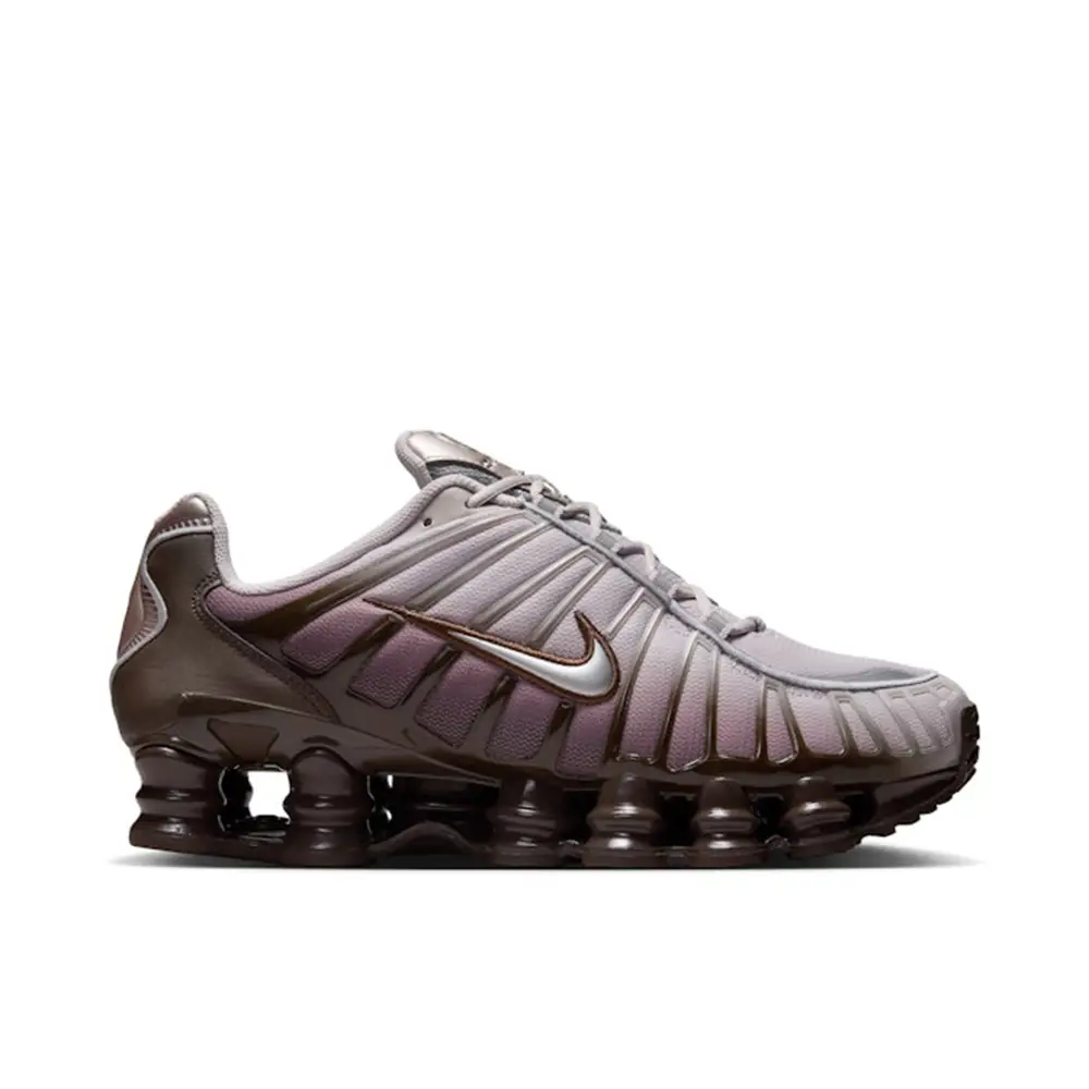 Nike Shox TL Baroque Brown Platinum Violet Metallic Silver Womens 840F5279