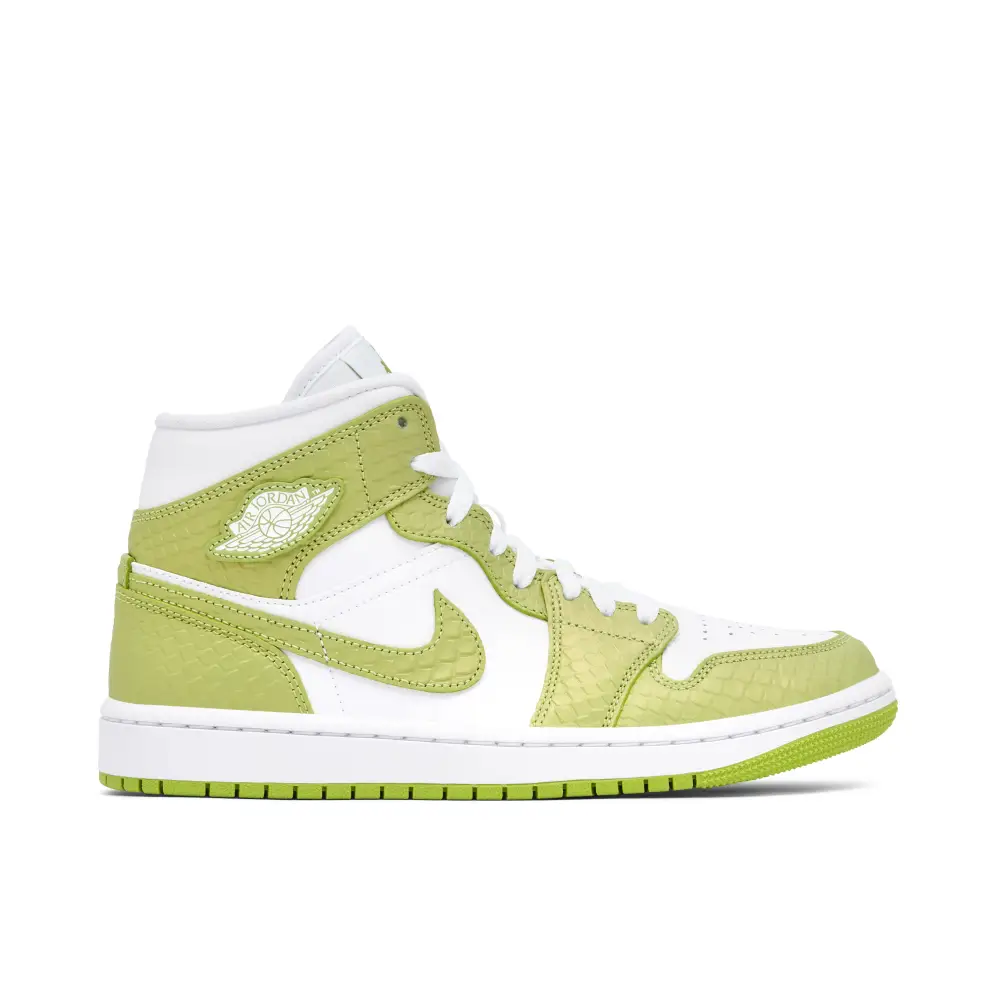 Air Jordan 1 Mid Green Python Womens 