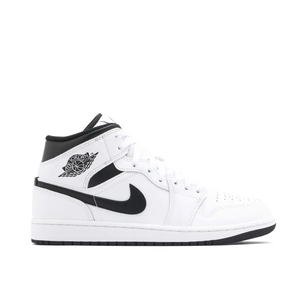 Air Jordan 1 Mid White Black 